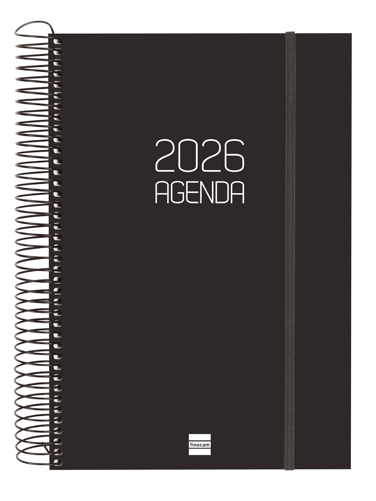 Finocam - Ibis Flat Agenda 2026 Week to View Horizontal January 2026 - December 2026 (12 months) Red Spanish