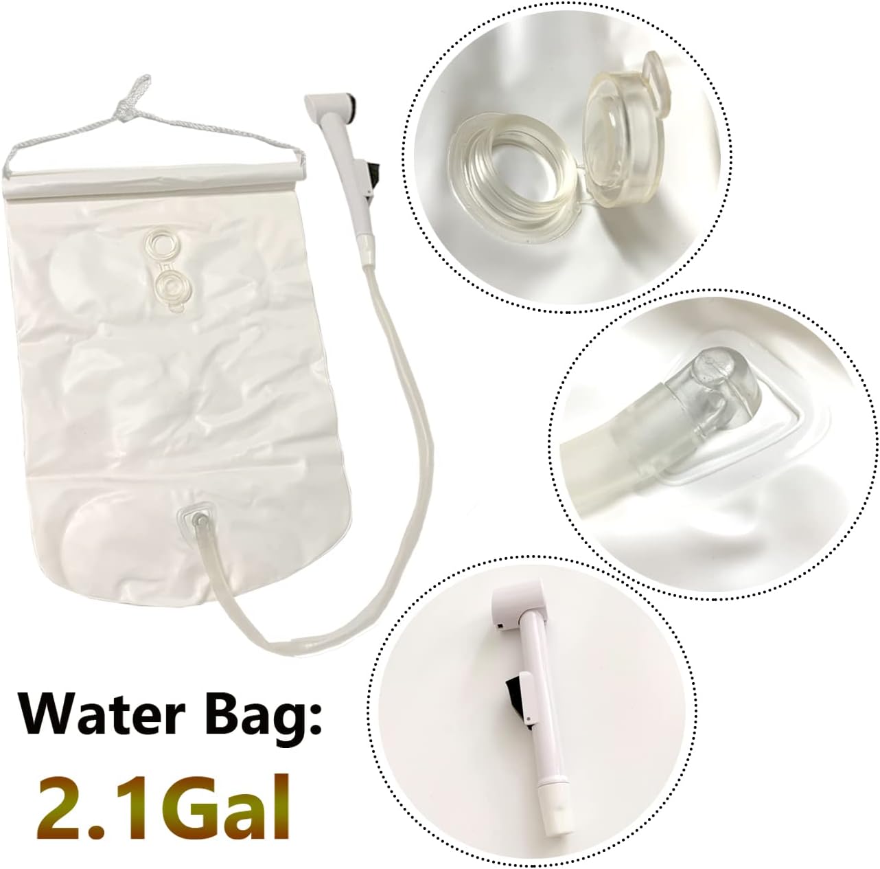 Inflatable Shampoo Basin Set - Portable Bedside Shower System Hair Washing for Disabled Elderly Bed Easy, Bedridden, Pregnancy or Post-Surgical Patient(6 Items Include)