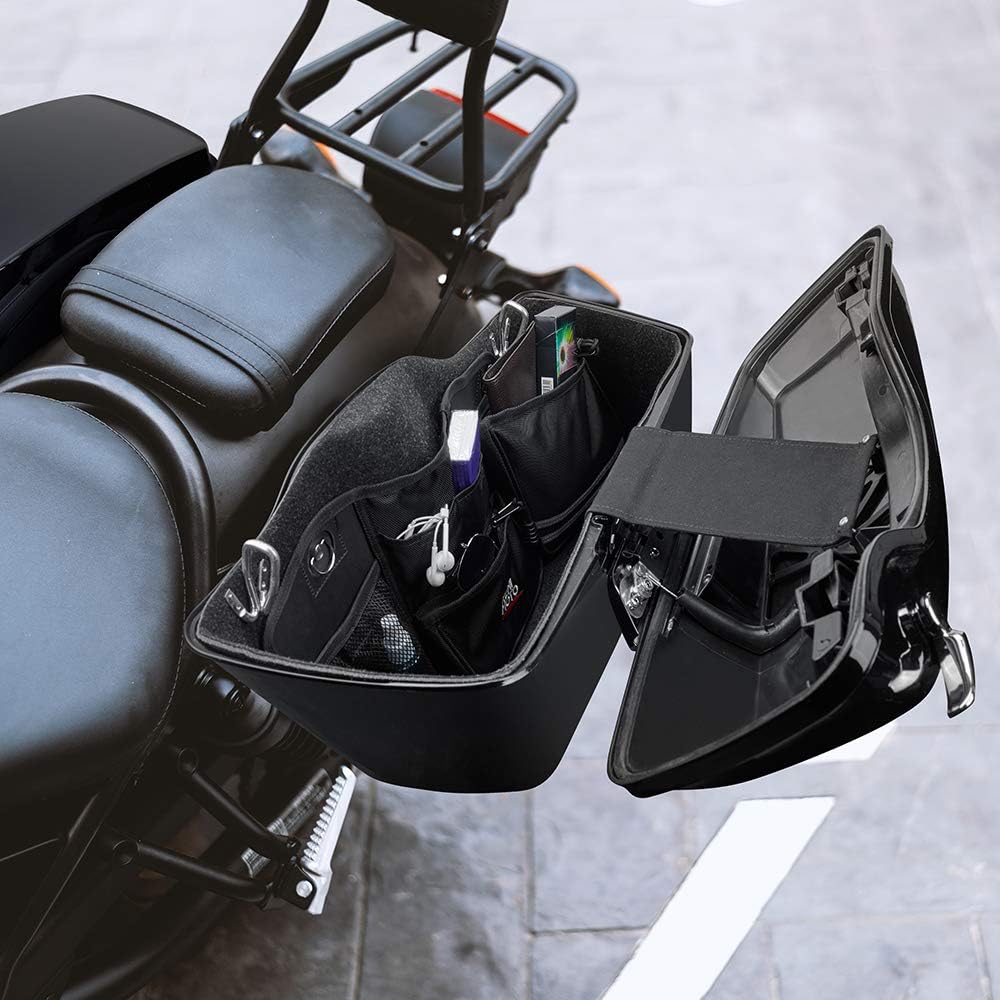 Street Glide Saddlebag Organizers, 2 Pack for 2014-2018 2019 2020 Road King Road Glide Electra Glide Saddle Bag Organizers : Automotive
