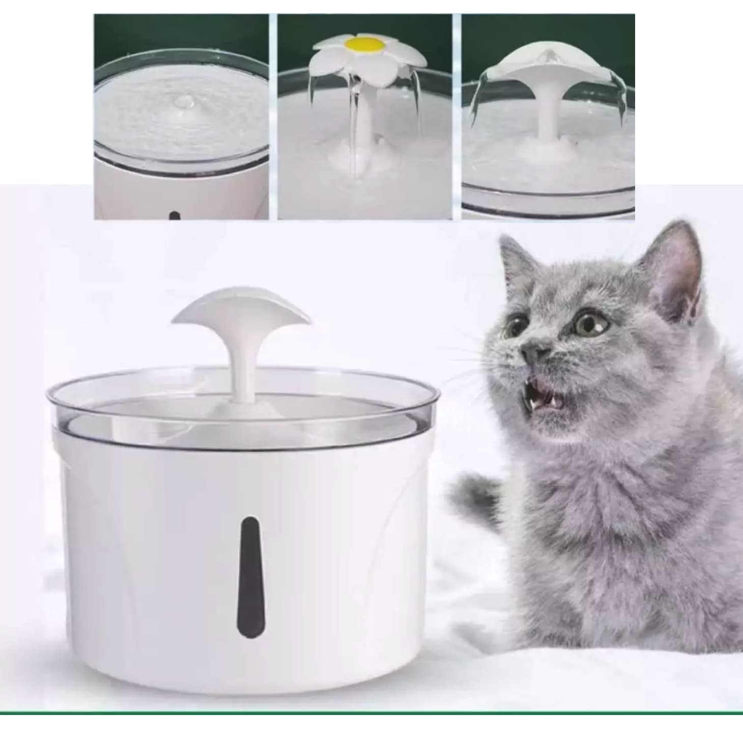 24x7 eMall Pet Fountain Round with 2 Nozzles, Automatic Cat Water Fountain Filter Pet Bowl Water Dispenser for Cats, Dogs, Cat Fountain 2.5 Liters (B09WHYHR9N) Amazon Price History, Amazon Price Tracker