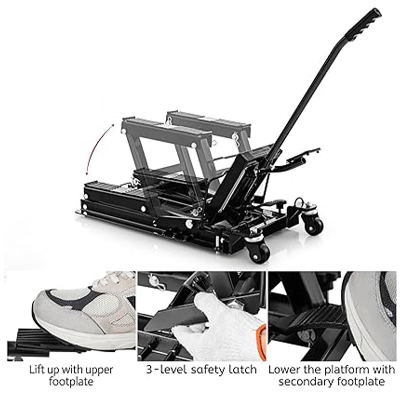Hydraulischer Motorradheber, verstellbare Höhe Motorradheber Reparaturtisch für Garage und Außenbereich