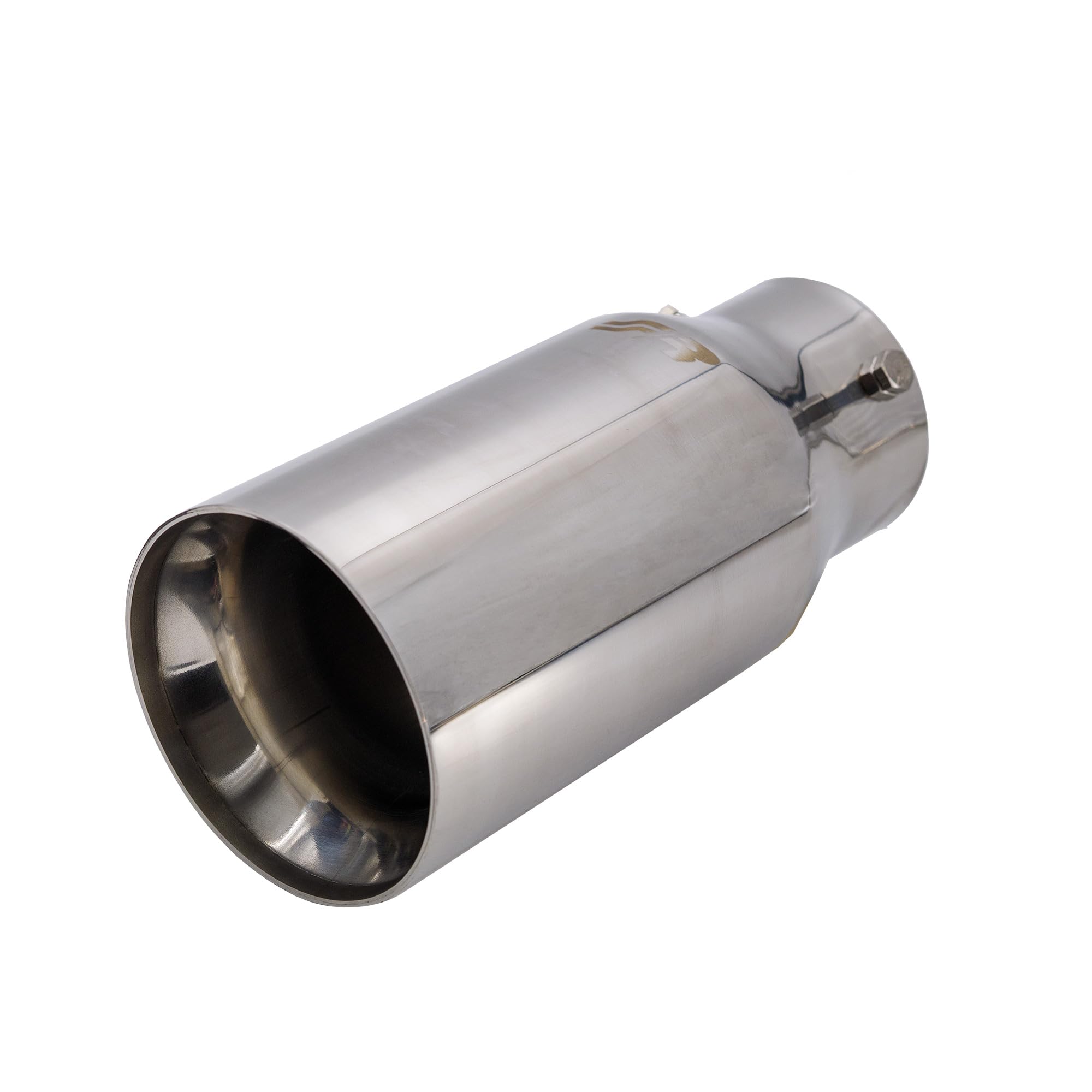 Simoni Racing Cola de Tubo de Escape Deportiva Redonda/Recto Acero Inoxidable - Ø90xL185mm - Montaje 34-59mm