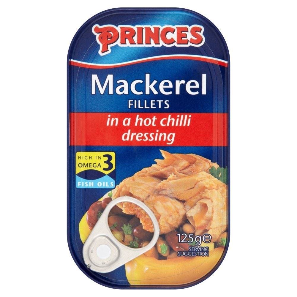 PrincesMackerel Fillets in a Hot Chilli Dressing (125g) - Pack of 6