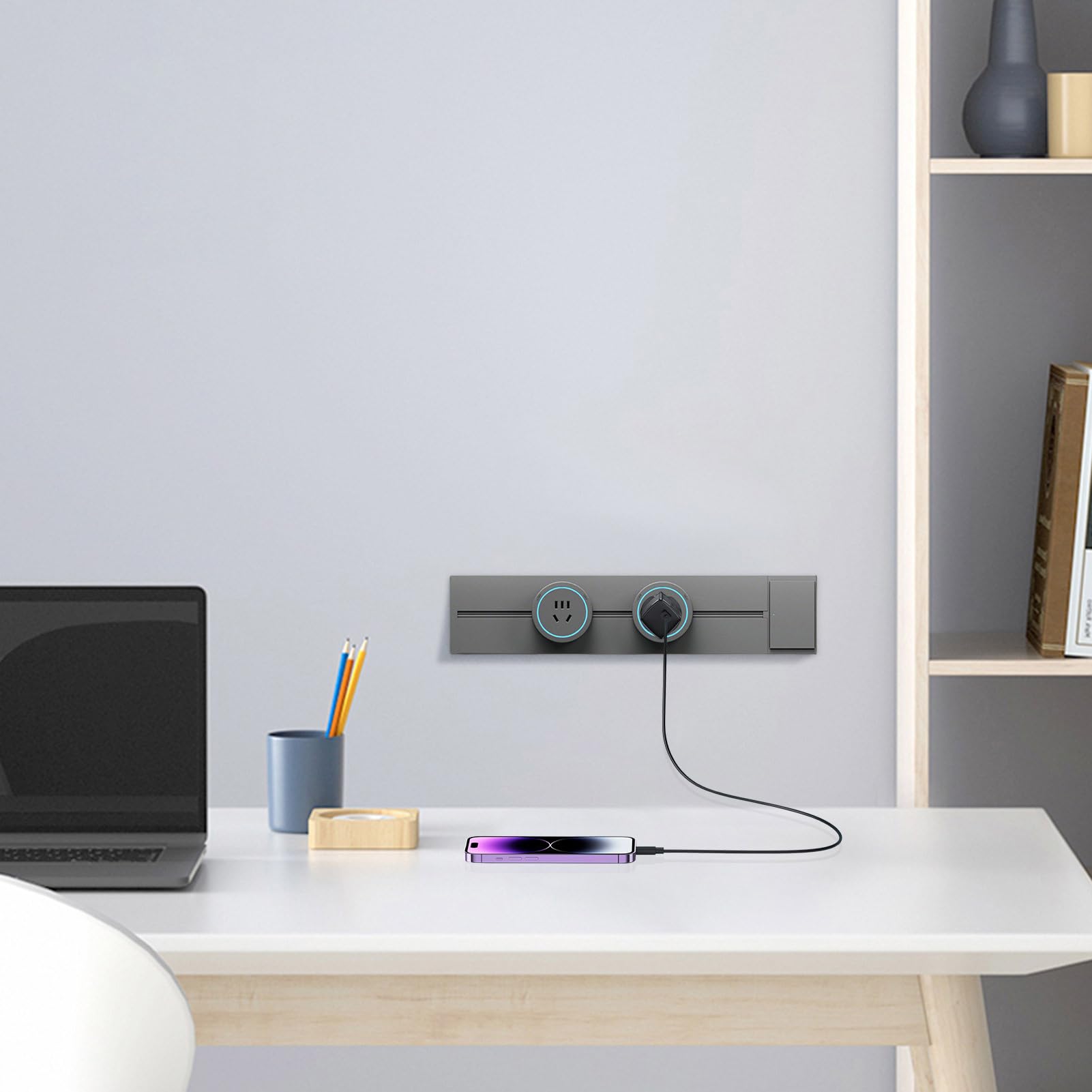 Enchufe De Corriente Eléctrica Adaptadores Móviles Y Desmontables | Riel Eléctrico De Enchufes Deslizante Para El Hogar, Hotel, Escuela, Apartamento, Residencia, La Oficina, Estudio, El Salón