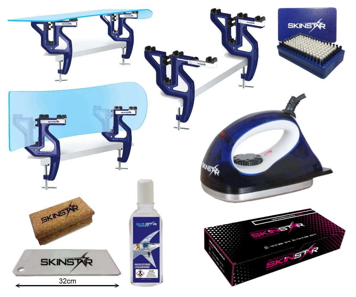SkinStar Profi Snowboard Set Skiwachs Wax Pflege 7-teilig