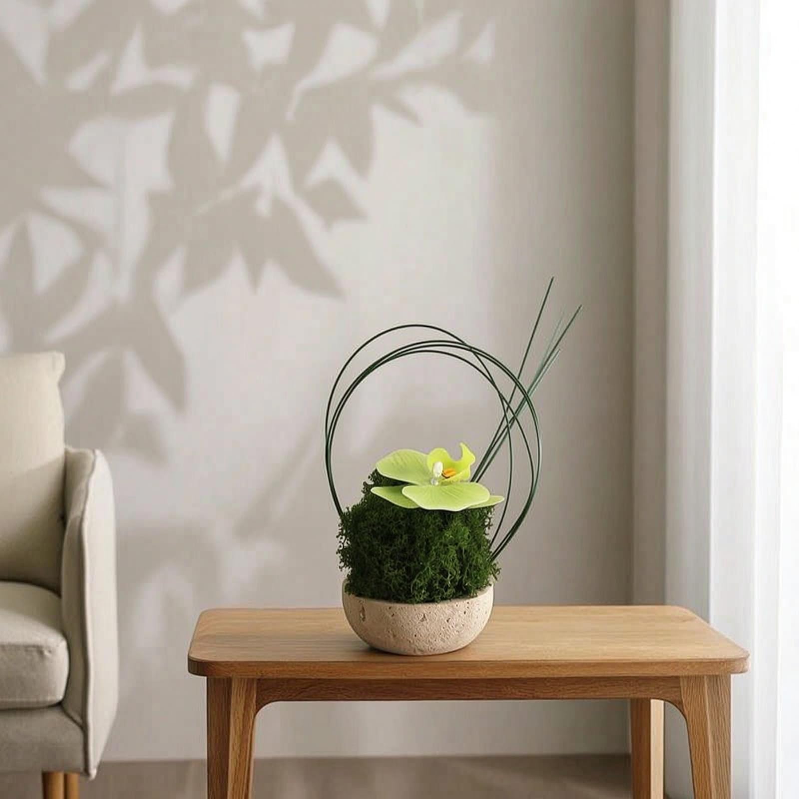 Flor Artificial Artificial Compacto Planta con Maceta Fácil Cuidado Flor en Maceta para Recibidor