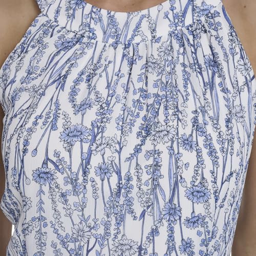 Image of Tommy Hilfiger Women's Sleeveless Halter Neck Tiered Skirt Maxi Dress
