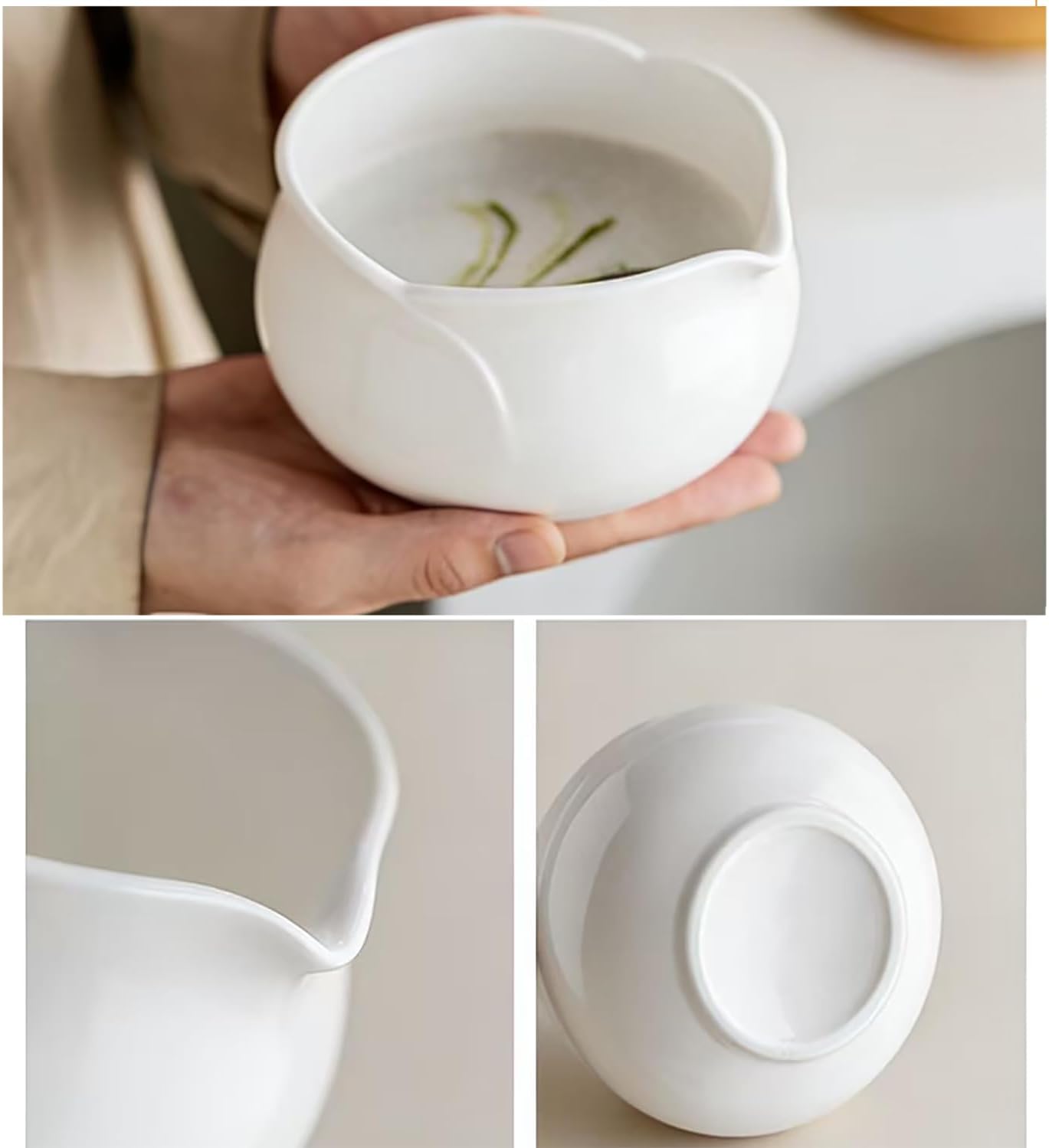 5Pcs Matcha Set Bowl and Whisk, White Ceramic Matcha Set Kit, Complete Matcha Making Kit Gift for Ceremony Matcha Tea Lover - Image 2