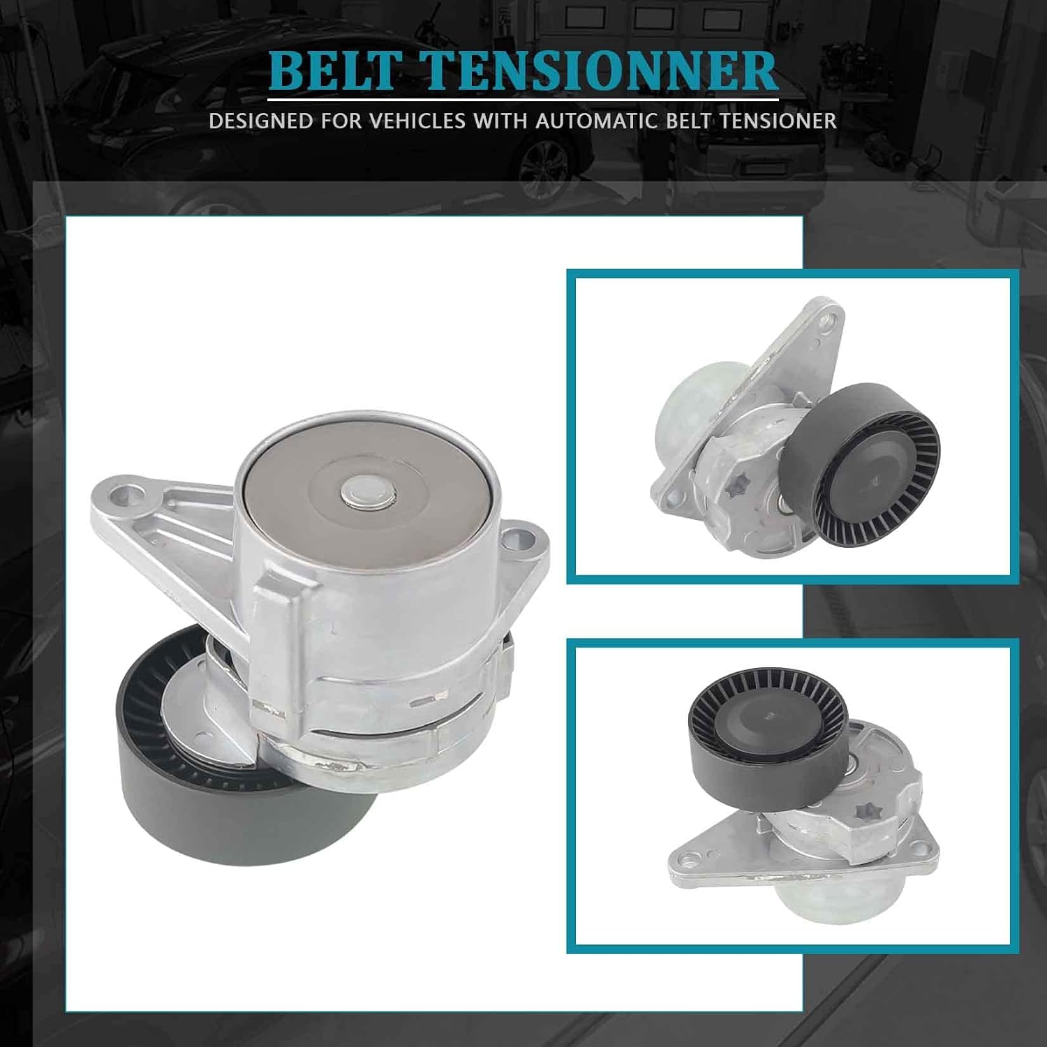 IRONTEK 9497331 Belt Tensioner Pulley Assembly fit for Volvo (2000-2005 C70/ 2000 S40/ 2001-2009 S60/ 1998-2000 S70/ 2004-2006 XC90) #30757057 31251250 9125571 534010310
