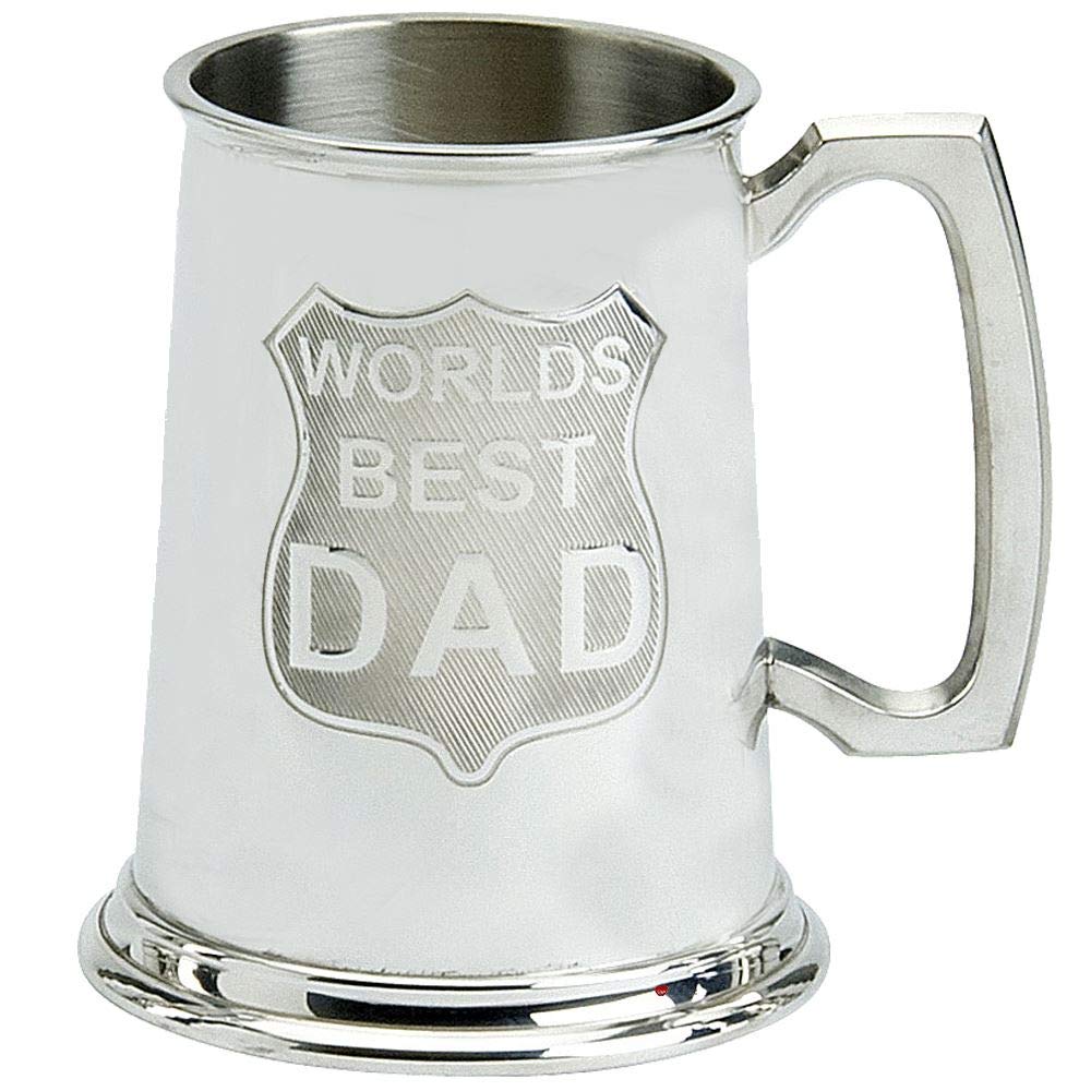 Jarra de fino peltre inglés tradicional de 1 pinta I LUV LTD El Mejor Papá del Mundo