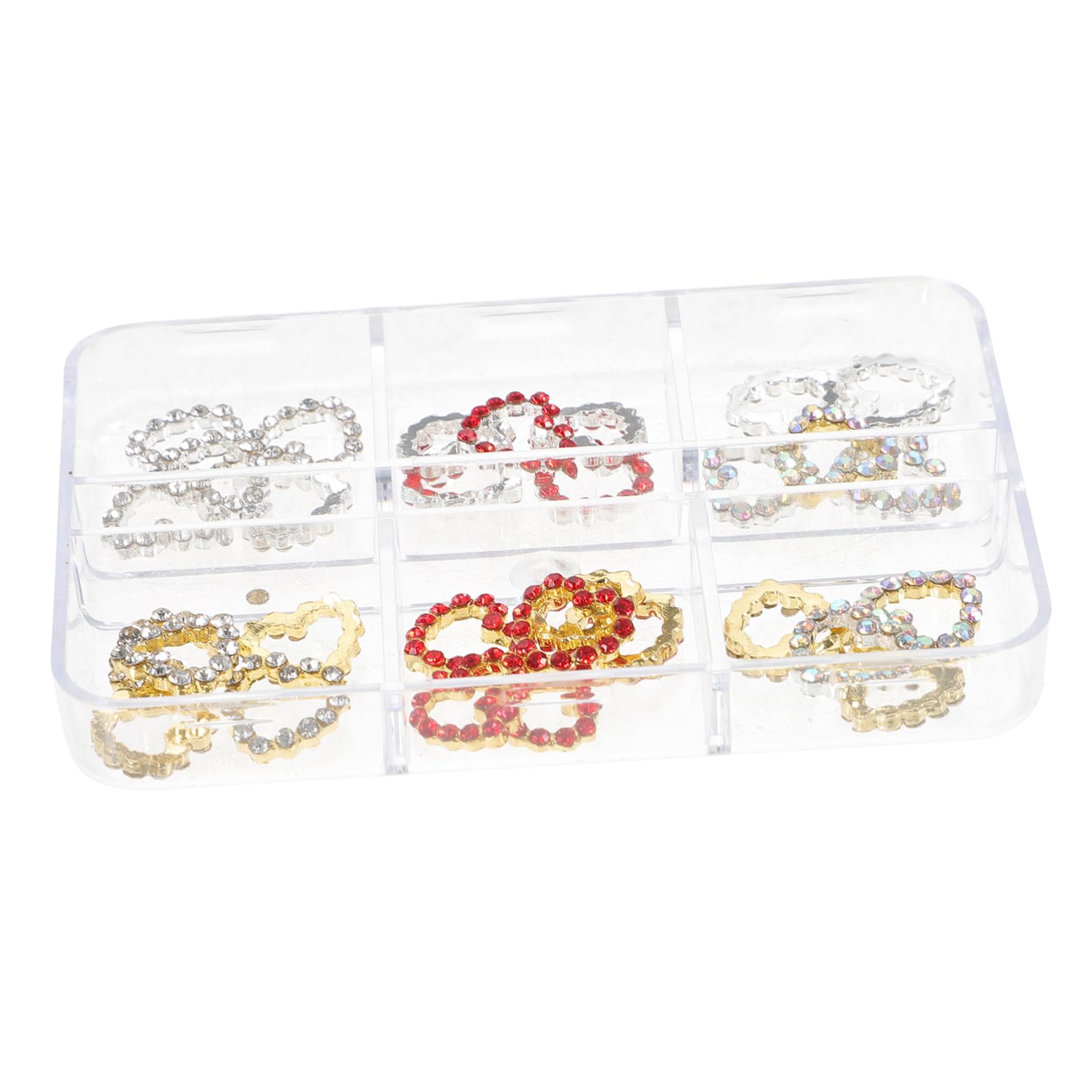 FRCOLOR 120 piezas de accesorios de arte de uñas con diamantes de imitación divertido the pleasure bolso uñas stop flahsh cumpleaños familia emlyn manicura cristal joyas accesorios 3d