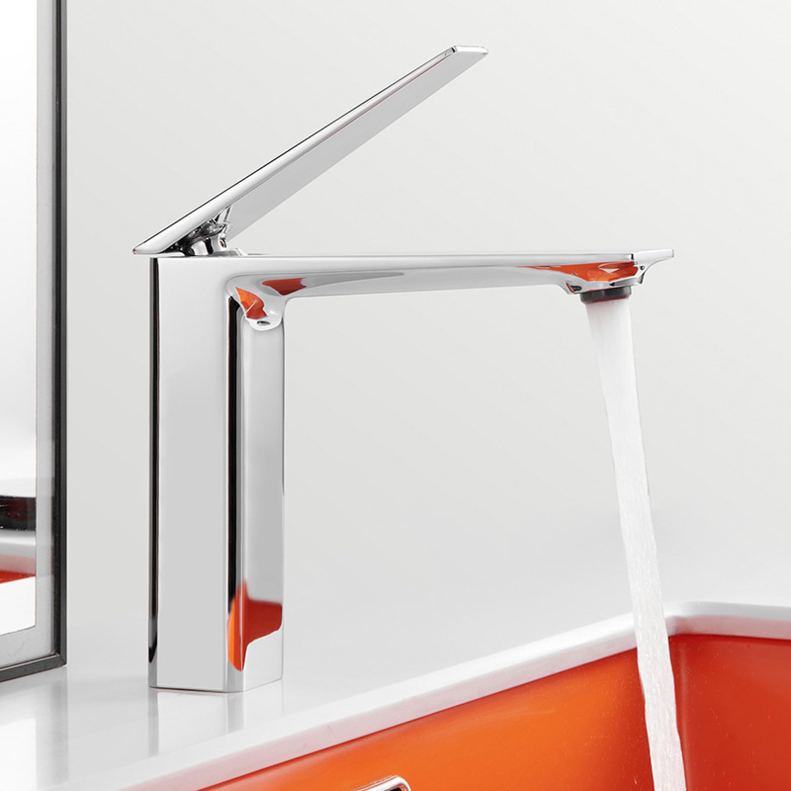 Fanjubei Chrome Plating Bathroom All-Copper Hot And Cold Sink Faucet, Chrome-Plated
