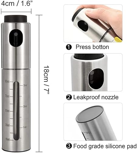 Miniatura 2 de AVTARS Botella de espray de aceite para cocinar dispensador de aceite de oliva de 34fl oz botella de espray de aceite dispensador de salsa de soja