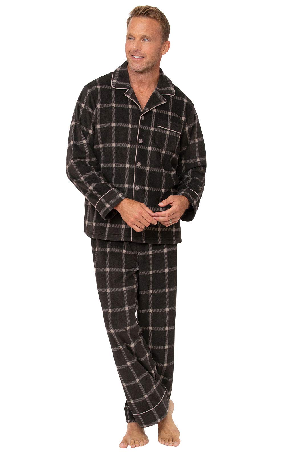 PajamaGram Pajamas Set for Men - Fleece Men Christmas Pajamas