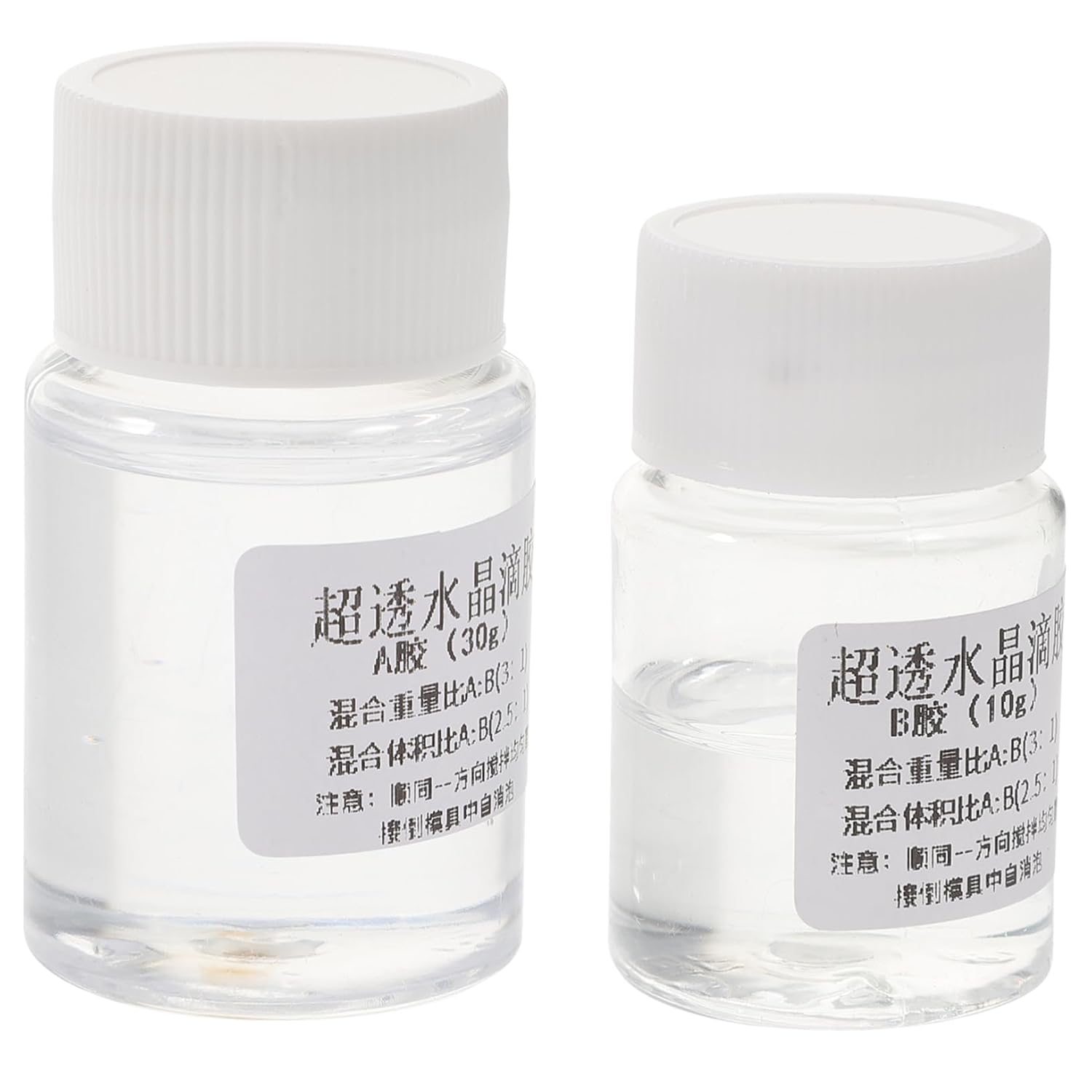 ULTECHNOVO 2sets DIY Craft Epoxy Resin Glue Part Epoxy Resin Kit Crystal Ab Jewelry Adhesive Glue