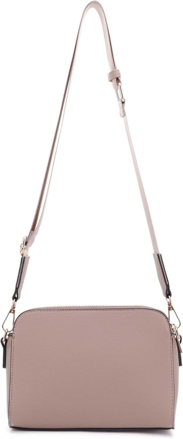 JESSIE & JAMES Triple Zip Crossbody Concealed Carry Bag Small Crossbody Camera Bag Purse with Wide Shoulder Strap - Image 6