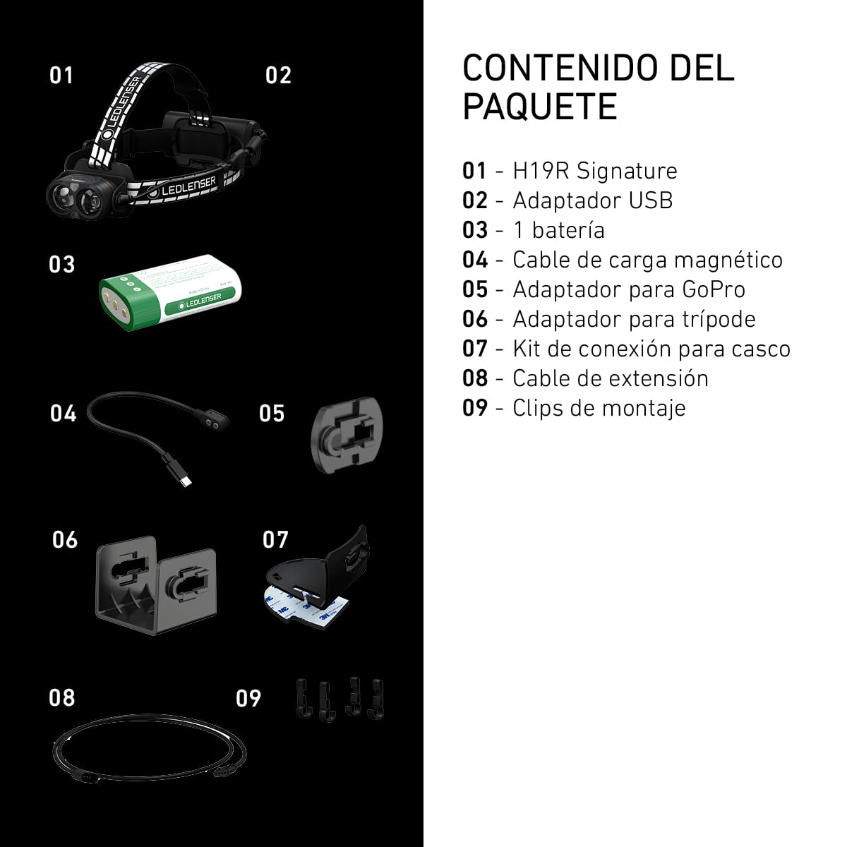 Ledlenser H19R Signature Linterna Frontal Recargable, 4000lm, 330m, IP68 | Haz focalizado, haz amplio y luz roja, Bluetooth, hasta 20h de autonomía, intensidad regulable, para pesca, camping | 2020