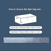 Vista 2 de Bolsas de plástico estrechas de 12 x 40 pulgadas (paquete de 100 unidades), fundas de plástico estrechas de 2 mil de largo, transparentes, bolsas