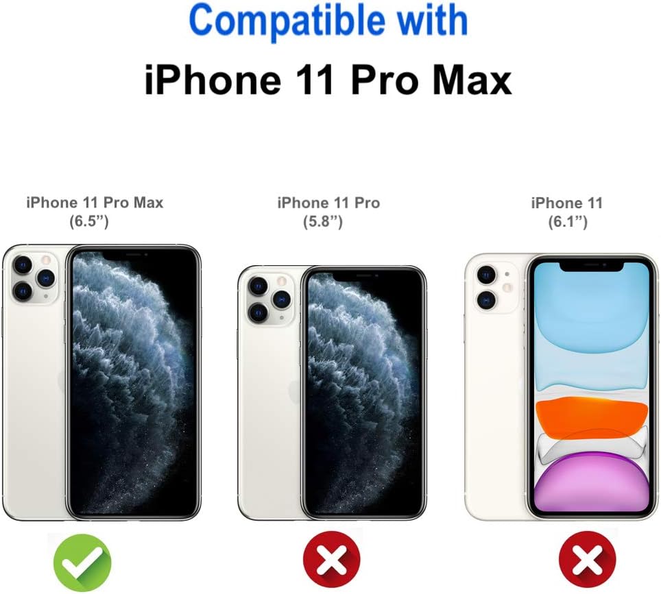 Shamo’s Clear Case for iPhone 11 Pro Max Case, Clear iPhone 11 Pro Max Cases Cover Shock Absorption with TPU Bumpers Anti-Scratch 6.5 inch