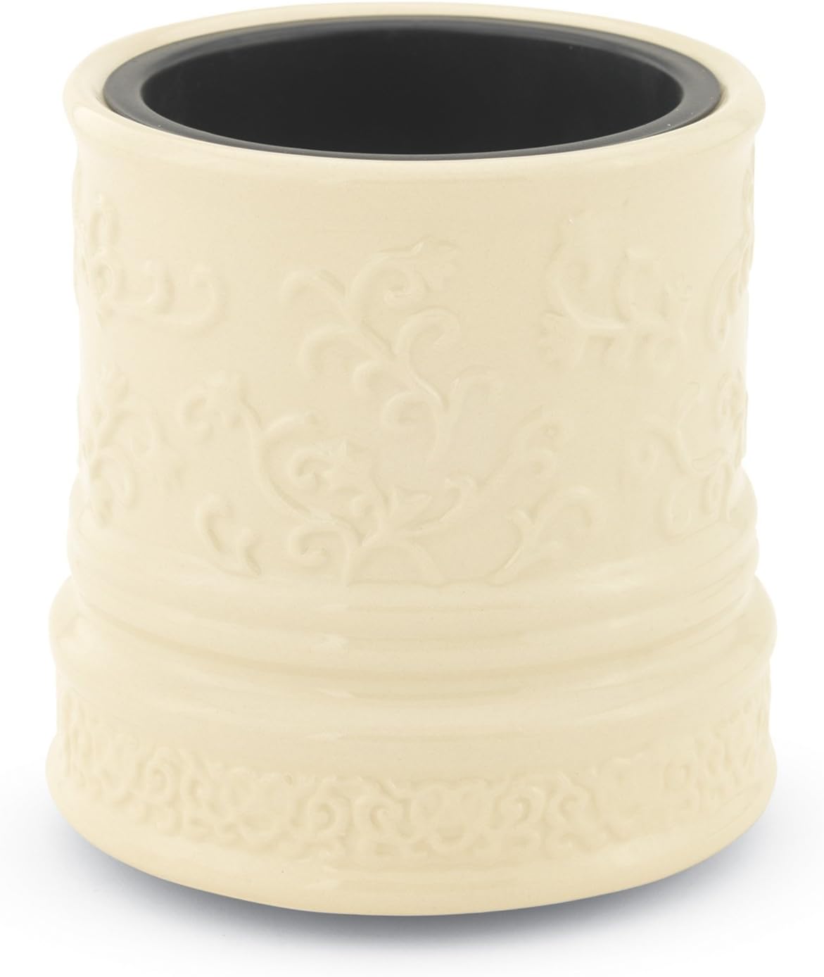 Candle Warmers Etc. Candle Warmer Crock, Cream Embossed