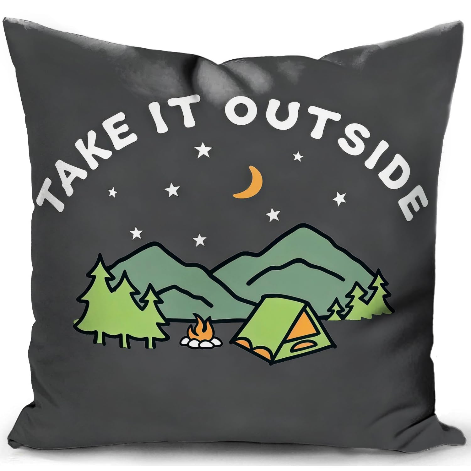 HUASHUZI Cushion Cover Campervan Aaccessories uk Gifts Camper Motorhome Gadgets Caravan Camping Pillow Cover Decor Home Decorate for Holiday Couch Bed Sofa 18"x18" — image 1