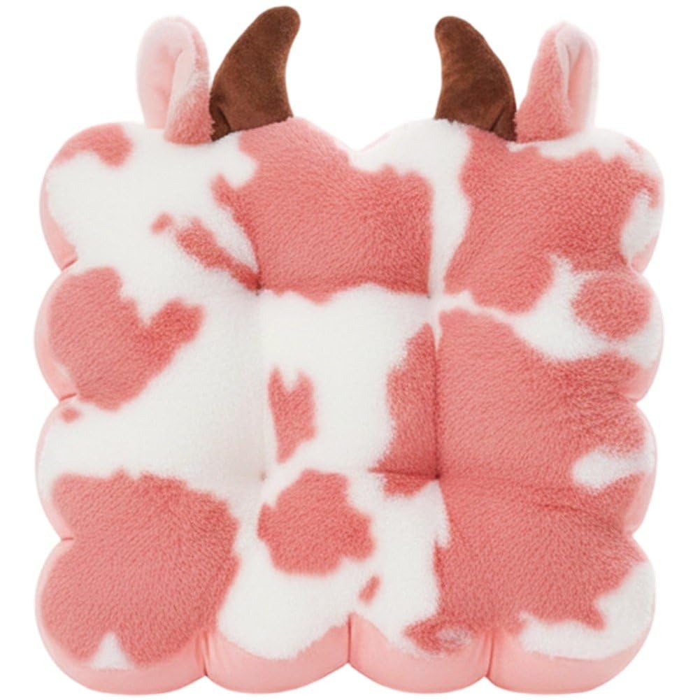 Cojín de asiento antideslizante para otoño e invierno con felpa de leopardo
