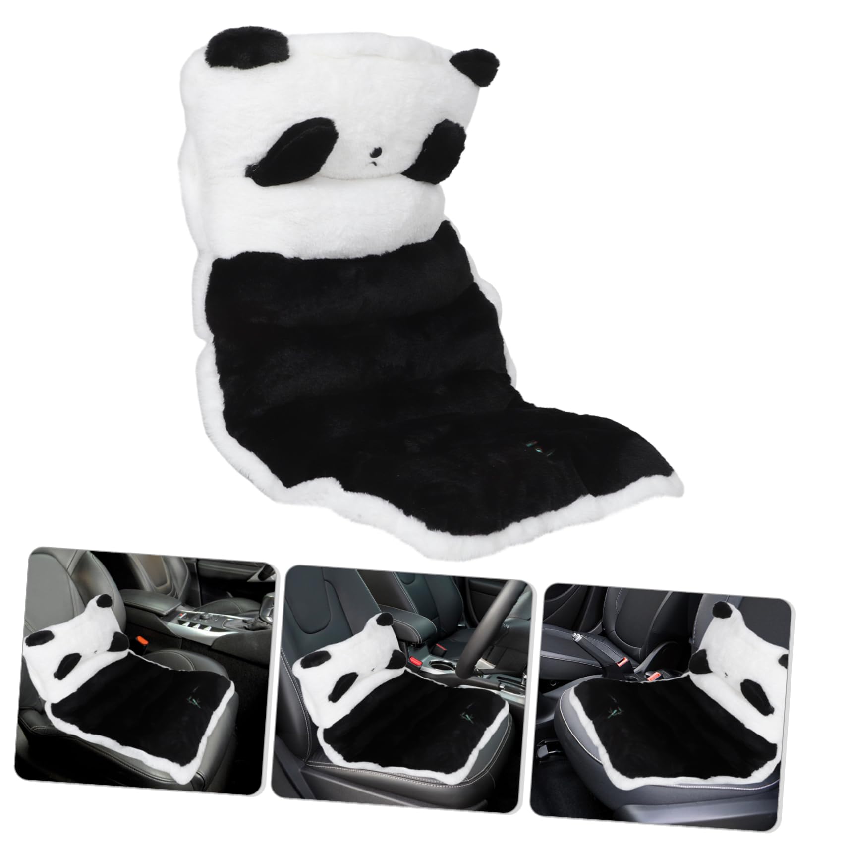 MAGICLULU Gepolstertes Gartensitzkissen aus Plüsch mit Panda Design Weiches Sitzkissen für Autofahrer Geeignet als Winter Auto Zubehör für Kaltes Wetter im Innenraum