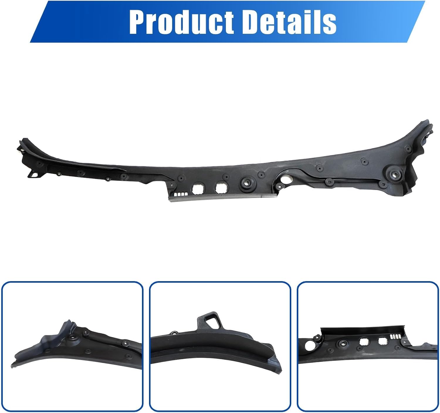 FZJDSD Windshield Wiper Cowl Cover Panel 51717203124 Compatible with BMW 5 Series 528i 2011-2016, 535d 2014-2016, 535i 2011-2016, 550i 2011-2016, M5 2013-2016 Window Cover Panel Cowl Cover