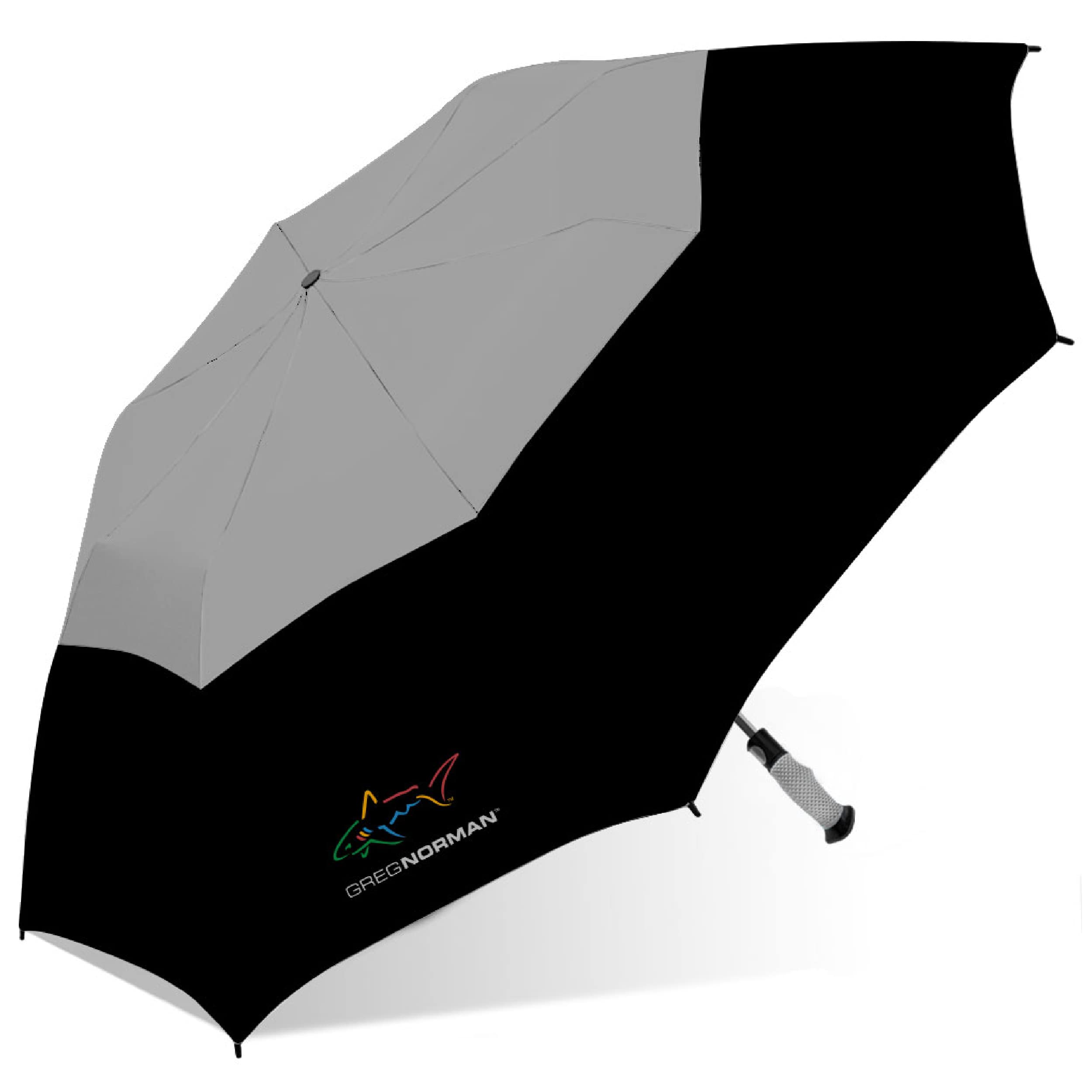 GREG NORMANRain Umbrella, Automatic Two Person Folding Umbrella, Windproof, Lightweight and Packable for Travel, Full 56 Inch Arc
