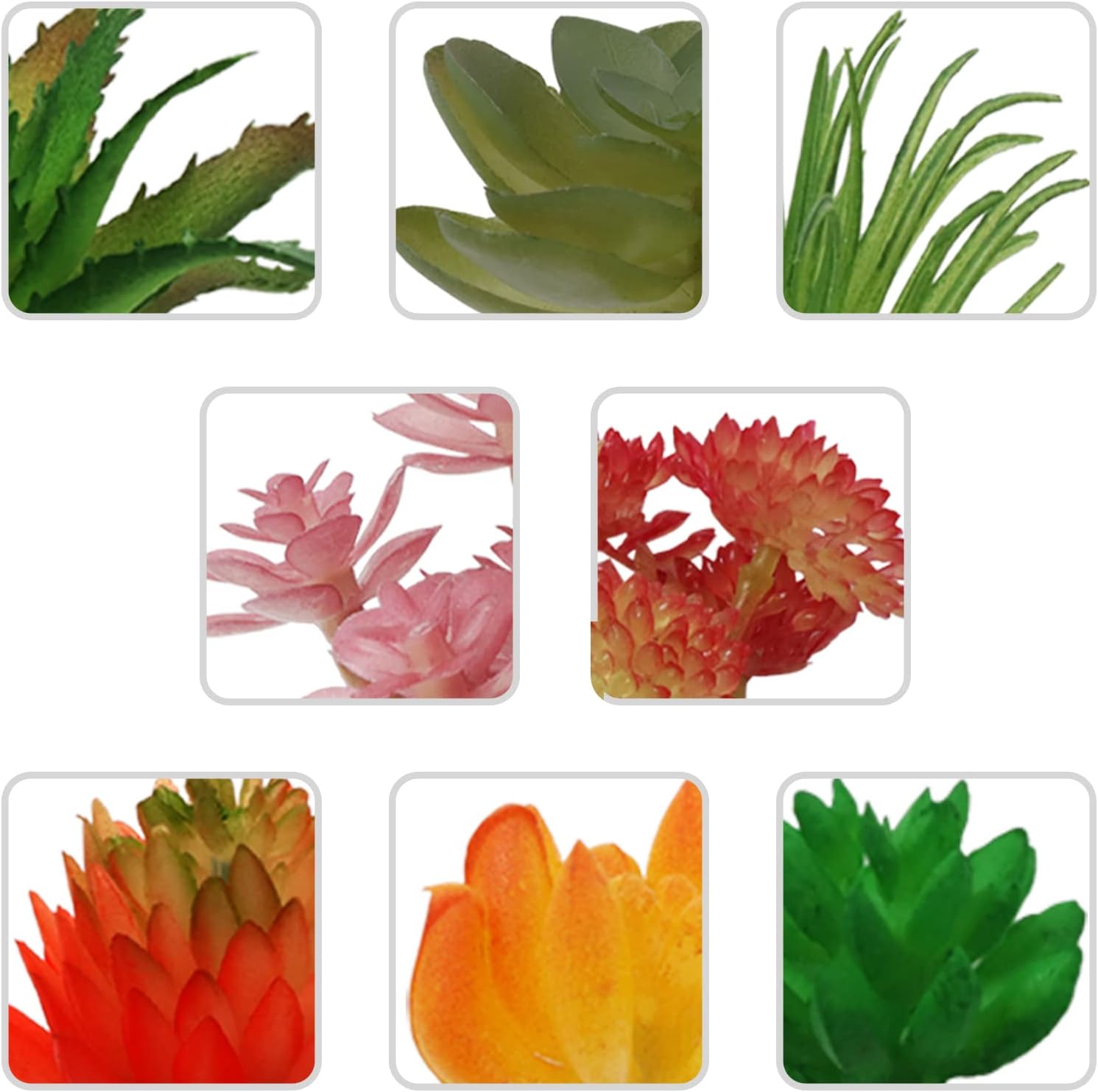 22pcs Colorful Fake Succulents, Mini Artificial Succulents for DIY Crafting Home Terrarium Floral Wall Garden Arrangement Office Decoration (Unpotted) - Image 5