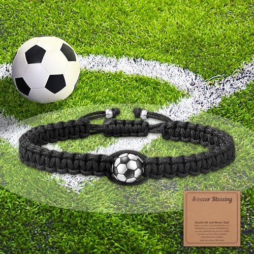 Pulsera de fútbol para niños, el regalo ideal de cuerda ajustable para hijos y adolescentes 5