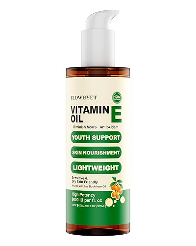 Aceite orgánico de vitamina E de 10 onzas líquidas, aceite de uñas puro para cara, piel, cuerpo, vitaminas para el cabello, nutre la piel seca,