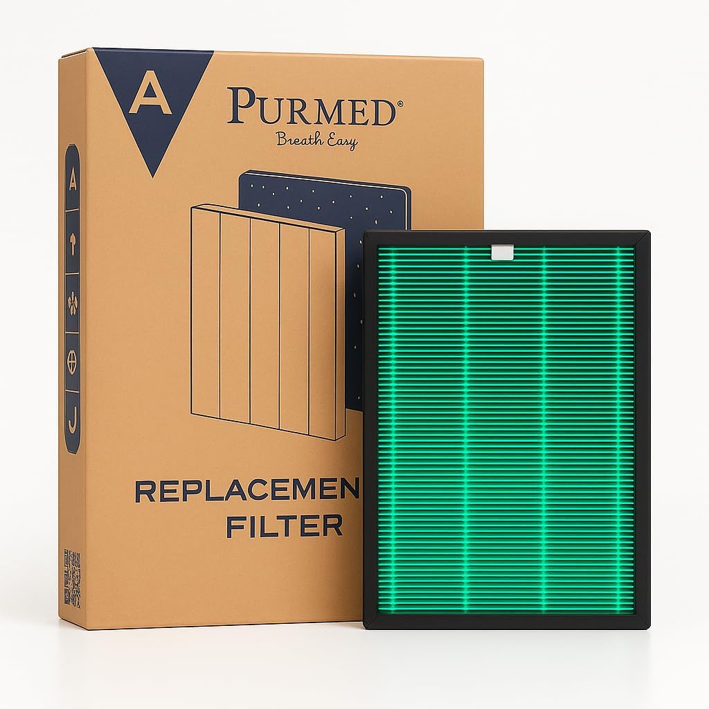 Purmed Coway AP 1018F Compatible Air Purifier Filter Set   HEPA + Activated Carbon Felt, Full Filtration