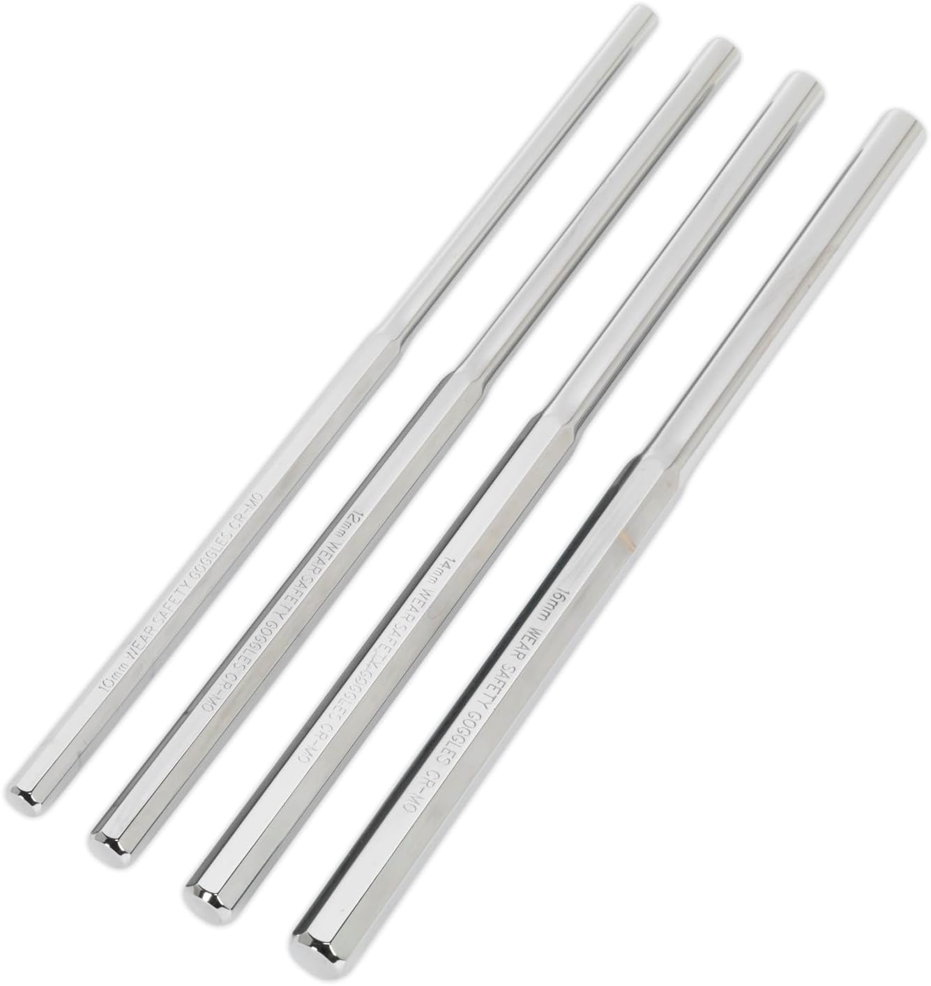 Sealey AK9147 Extra Long Parallel Pin Punch Set, 4 Pieces