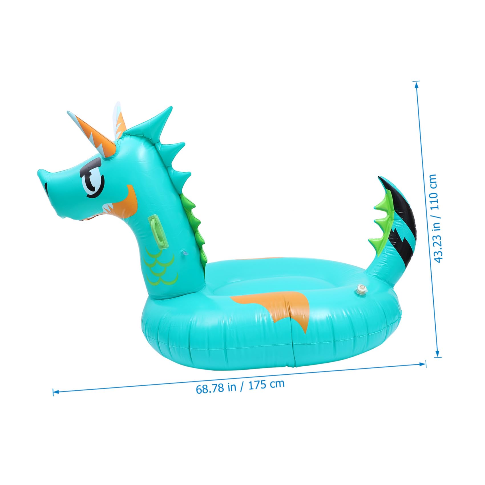 TOYANDONA Tappeto Galleggiante Gonfiabile Forma Di Drago Per Adulti Materia Resistente e Leggera Per Piscine e Relax Estivo