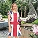 Naanle Womens Sexy Nightgown British Flag Short Sleeve Cute Ladies Loose Daily Shirt Casual Sexy Loungewear Girls Cloth House Dress,XXL