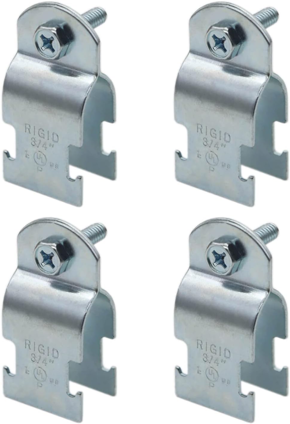 Baudelun 3/4" EMT Strut Clamps for Rigid Conduit and Pipe, 4 Packs