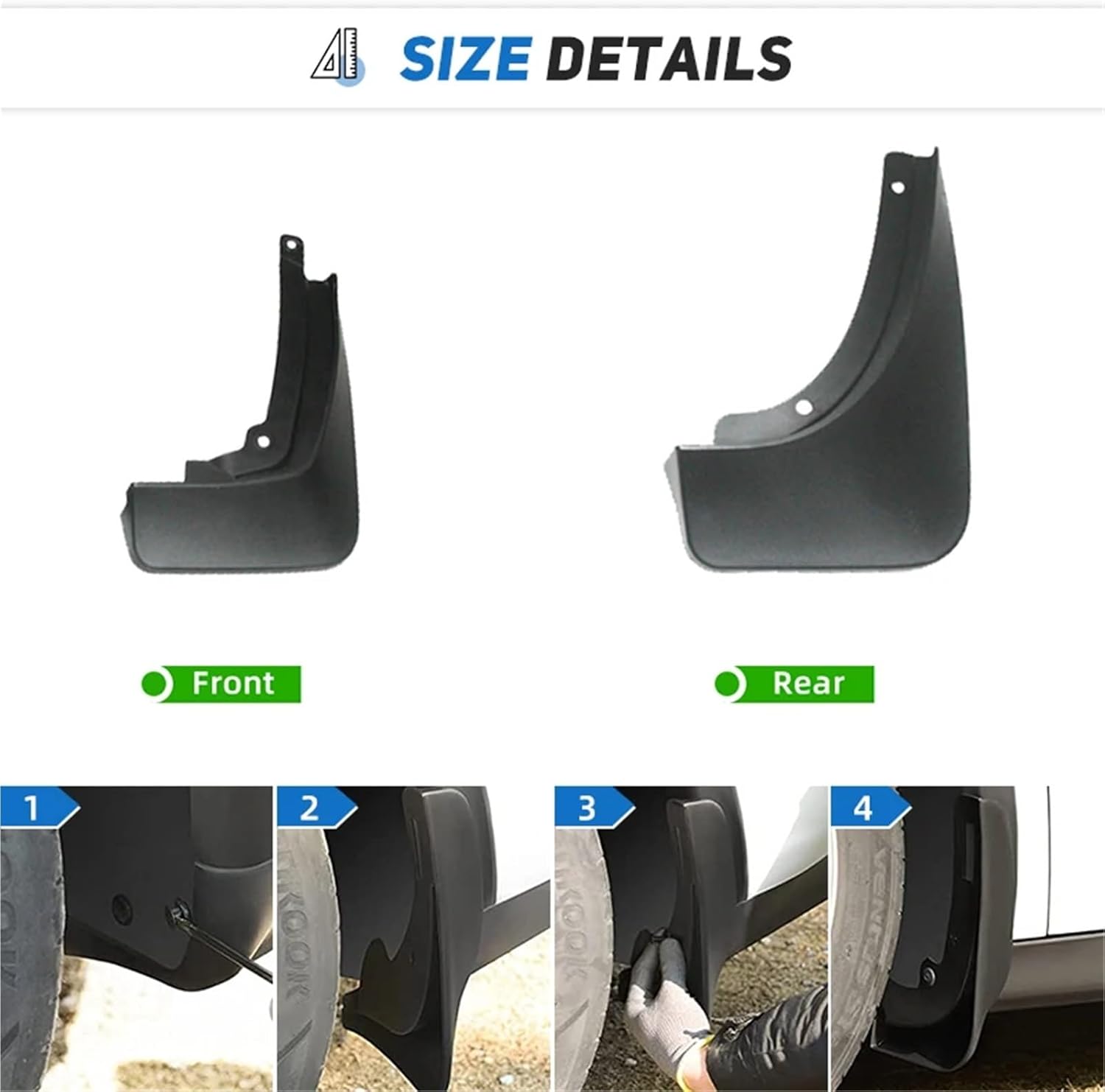 Compatible with Buick Envision 2020-2023 Mud Flaps Splash Guard Mudguards MudFlaps Front Rear Fender Auto Styline Car Accessories