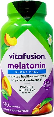 Miniatura 9 de Vitafusion Suplemento de gomita de melatonina de 3 mg, Awake Refreshed, apoyo para dormir y ayuda de jet lag, sin azúcar, suplemento dietético,