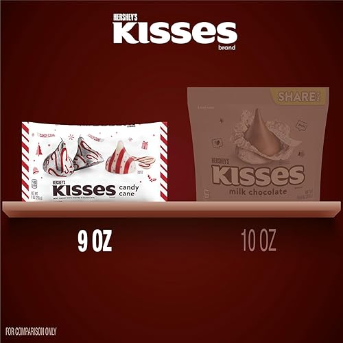 Miniatura 7 de HERSHEY'S KISSES Caramelos de menta con rayas y caramelos de caramelo, Navidad, bolsa de 9 onzas