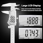 Calipers Vernier numériques, Preciva 6 outil de mesure de l'étrier de pouce grand LCD Micromètre électronique en acier inoxydable à écran avec des conversions fraction/pouce/métrique, fonction d'arrêt automatique