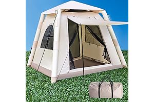 Inflatable Camping Tent with Pump for Adults - Self-Supporting Air Tent, Waterproof...