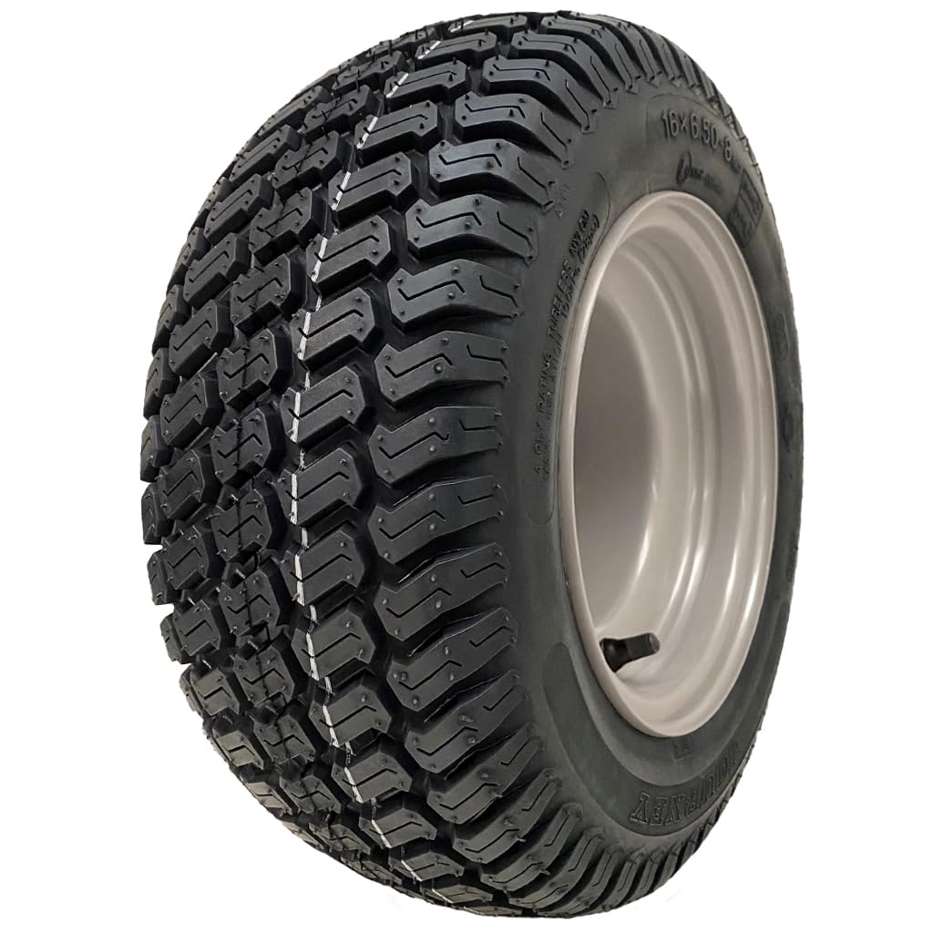 Parnells Rueda para cortacésped de 16 x 6.50-8, P332, rodamiento de 20 mm