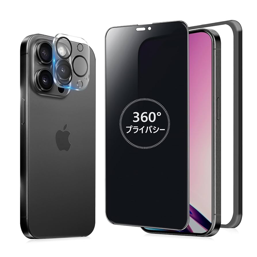 Amazon | MINIKA 360度 覗き見防止フィルム iPhone 14 Pro