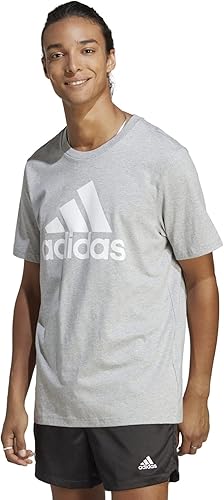 adidas Essentials - Camiseta de algodón con logotipo grande para hombre