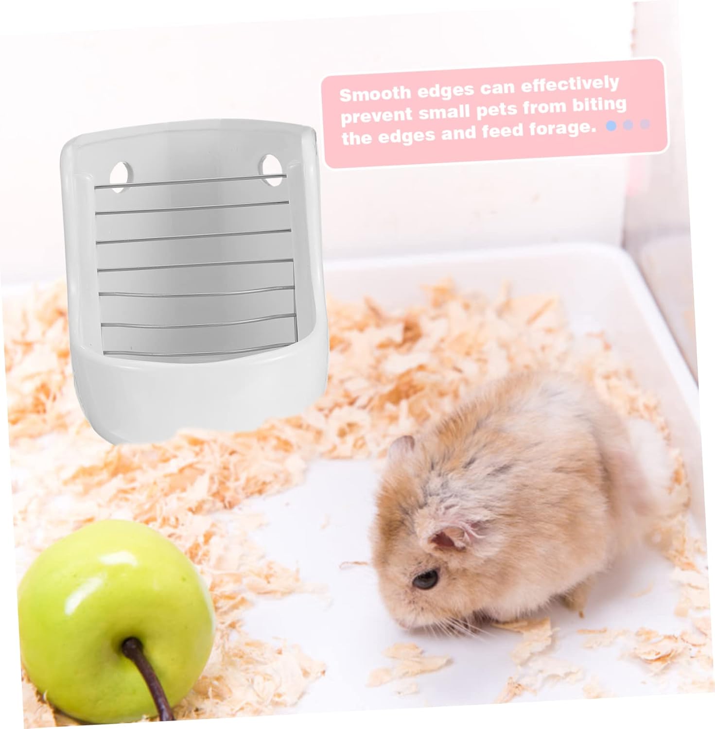 Dual-use Feeder for Small Animals Fixed -tip Bowl Grass Rack for Guinea Pigs Rabbits and Chinchillas Minimizes Waste Design