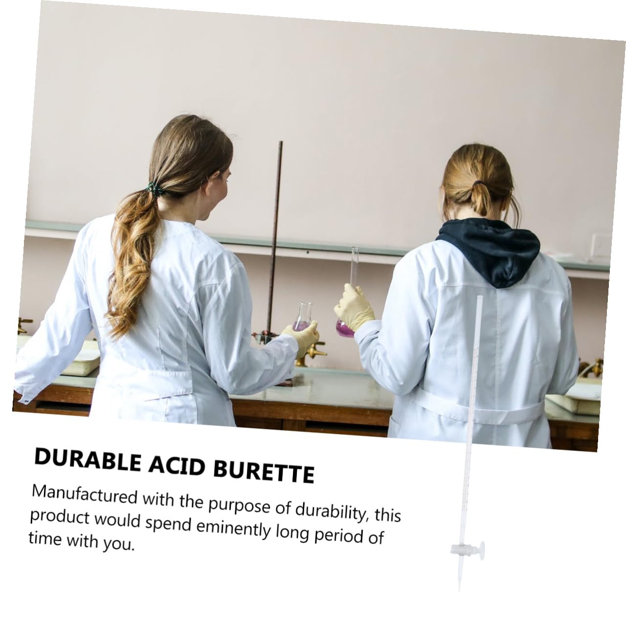 Burette De Titrage 10 Ml En Verre Transparent Verrerie Chimique Résistante Aux Températures Élevées Pour Équipements De Laboratoire Et Analyses Scientifiques Précises