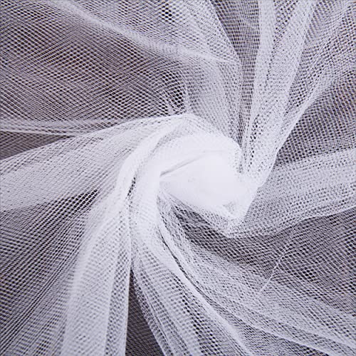 Luxurious 54-Inch Soft Tulle Fabric Bolt – 20 Yards of Versatile Decor for Weddings, Parties, and Costumes – Elegant White 3 Luxurious 54-Inch Soft Tulle Fabric Bolt – 20 Yards of Versatile Decor for Weddings, Parties, and Costumes – Elegant White - Image 2