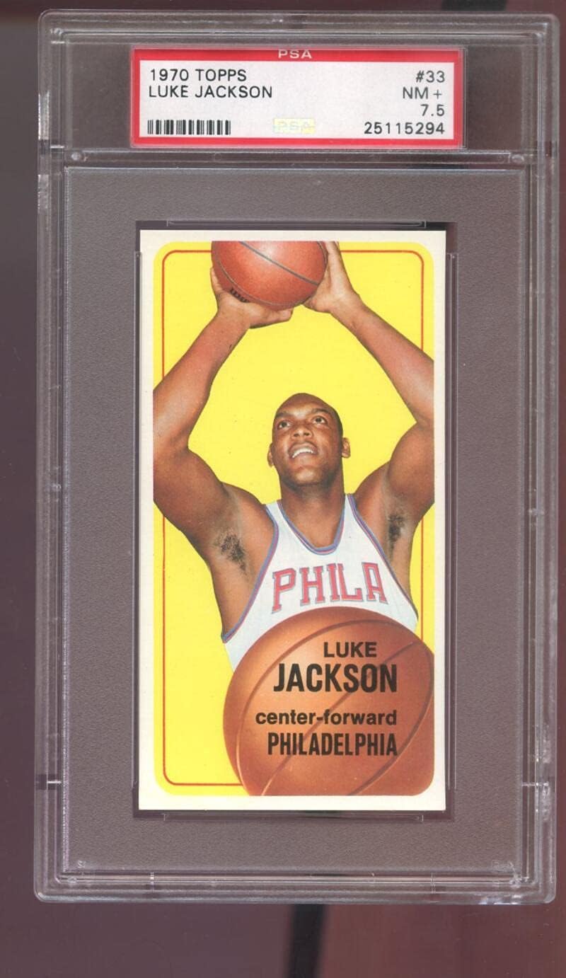 1970-71 Topps #33 Luck Jackson PSA 7.5 Graded Basketball Card 1970 Philadelphia