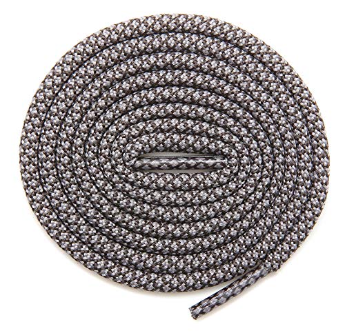 Image of Round Athletic Shoelaces 2 Pair - For Mountaineering Hiking Walking Boot Thick Shoelace String Rope Shoe Laces